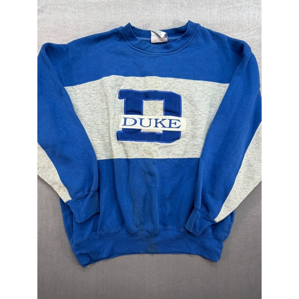Vintage Crable Sportswear Duke University Sweatshirt Blue Size Large